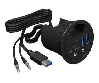 Hub USB ICY BOX HUB USB 3.0 - 2x USB-C, 2x USB-A, audio IB-HUB1403B